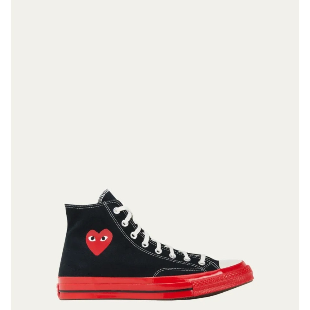 Converse Black and Red Heart High-Tops - Picture 2 of 4